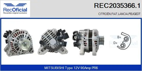 Alternateur RECOFICIAL REC2035366.1