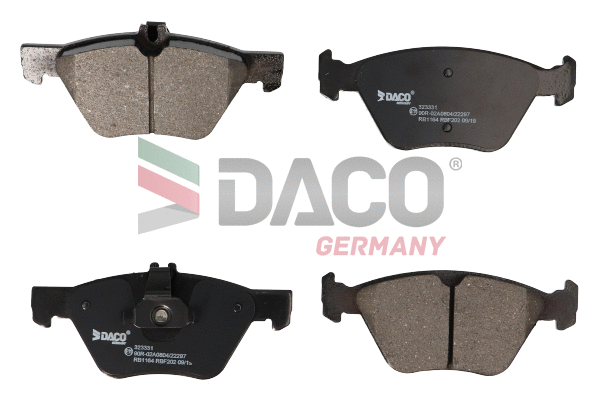 Kit de plaquettes de frein, frein à disque DACO Germany 323331