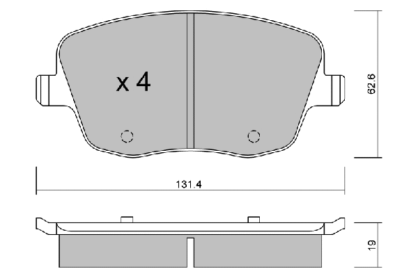 Kit de plaquettes de frein, frein à disque AISIN BPVW-1019
