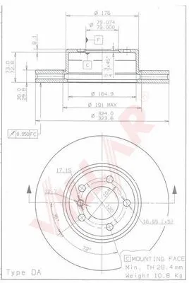 Disque de frein VILLAR 628.1425