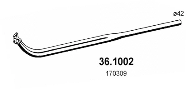 Tuyau d'échappement ASSO 36.1002