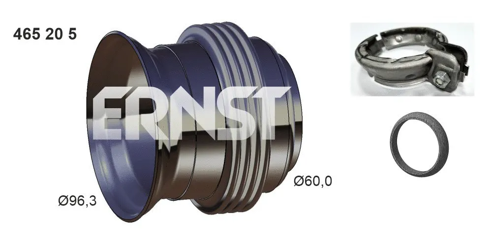 Tuyau flexible, échappement ERNST 465205