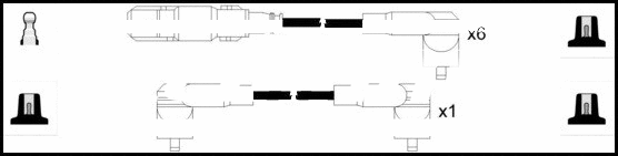 Kit de câbles d'allumage LEMARK HOES511