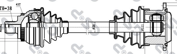 Arbre de transmission GSP 203060