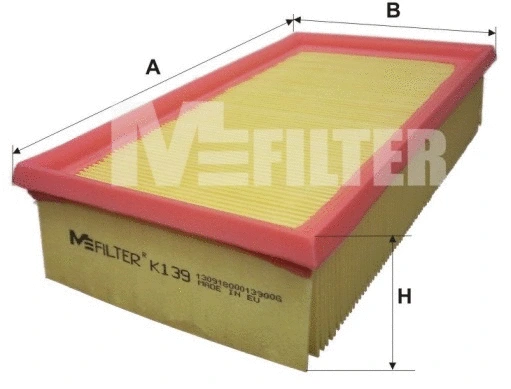 Filtre à air MFILTER K 139