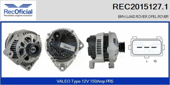 Alternateur RECOFICIAL REC2015127.1