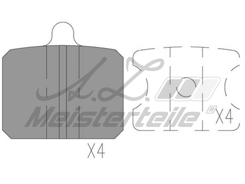 Kit de plaquettes de frein, frein à disque A.Z. Meisterteile AZMT-44-022-1679