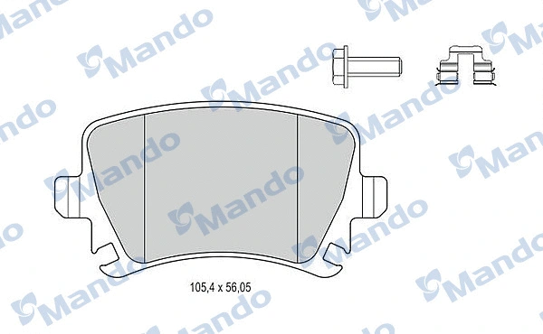 Kit de plaquettes de frein, frein à disque MANDO MBF015194