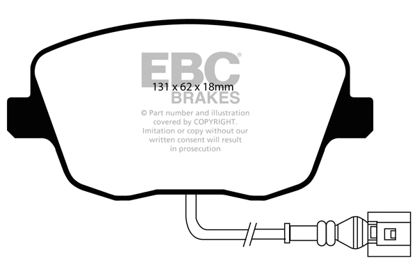 Kit de plaquettes de frein, frein à disque EBC Brakes DP21479