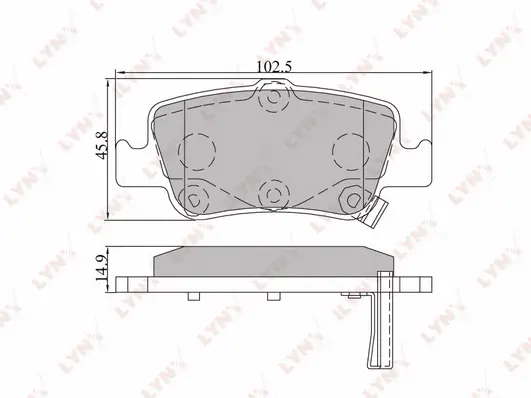 Kit de plaquettes de frein, frein à disque LYNXAUTO BD-7547