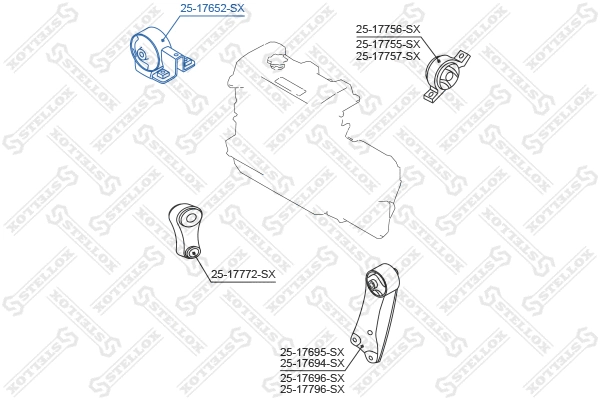 Support moteur STELLOX 25-17652-SX