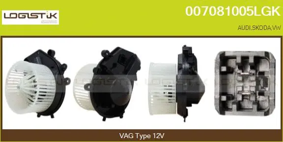 Pulseur d'air habitacle LGK 007081005LGK