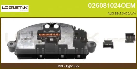 Résistance, pulseur d'air habitacle LGK 026081024OEM