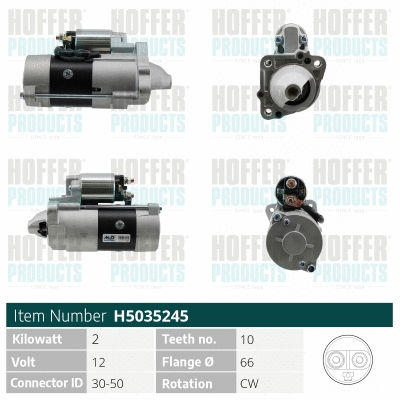 Démarreur HOFFER H5035245