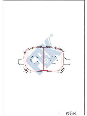 Kit de plaquettes de frein, frein à disque FBK FD2166