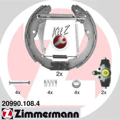 Jeu de mâchoires de frein ZIMMERMANN 20990.108.4