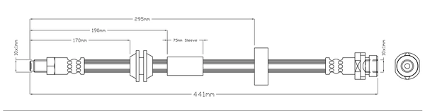 Flexible de frein ABTEX ABH1060