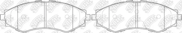 Kit de plaquettes de frein, frein à disque NiBK PN0374