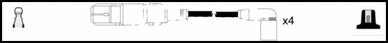 Kit de câbles d'allumage LEMARK HOES507