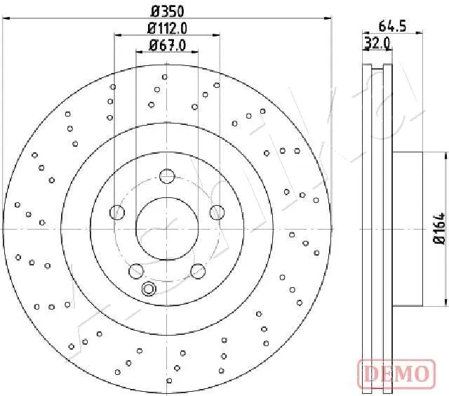Disque de frein ASHIKA 60-00-0543C