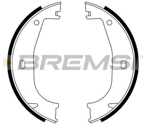 Jeu de mâchoires de frein, frein de stationnement BREMSI GF0078