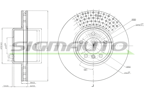 Disque de frein SIGMAUTO DBC403V