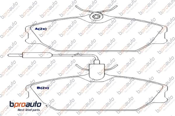 Kit de plaquettes de frein, frein à disque BPROAUTO 1BP30858AA