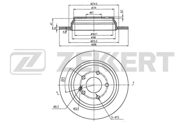 Disque de frein ZEKKERT BS-5417B