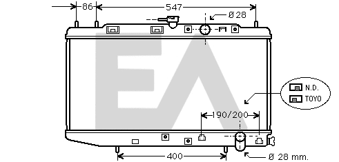 Radiateur, refroidissement du moteur EACLIMA 31R26015