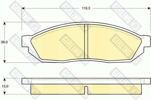 Kit de plaquettes de frein, frein à disque GIRLING 6102549