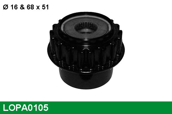 Poulie roue libre, alternateur LUCAS LOPA0105