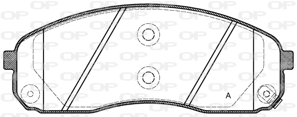 Kit de plaquettes de frein, frein à disque OPEN PARTS BPA1244.02