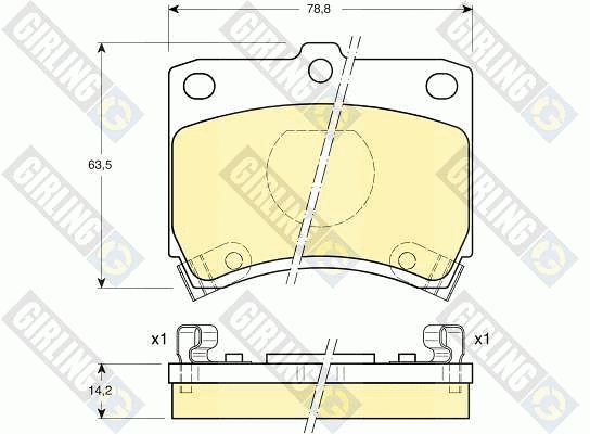 Kit de plaquettes de frein, frein à disque GIRLING 6107739