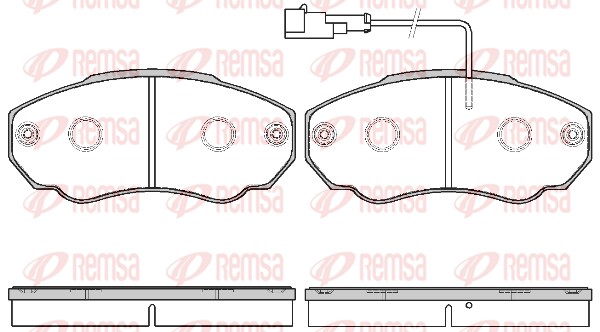 Kit de plaquettes de frein, frein à disque REMSA 0960.21