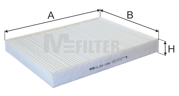 Filtre, air de l'habitacle MFILTER K 991