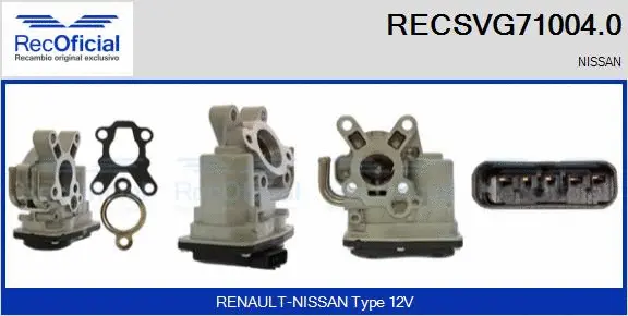 Vanne EGR RECOFICIAL RECSVG71004.0