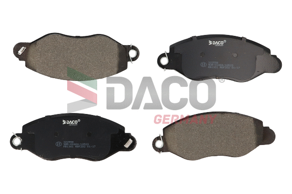 Kit de plaquettes de frein, frein à disque DACO Germany 322558