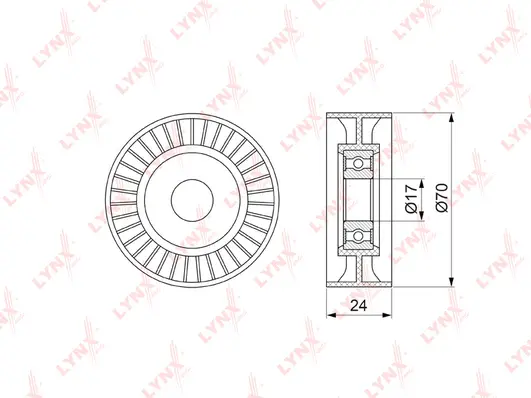 Poulie de tension, courroie trapézoïdale à nervures LYNXAUTO PB-5129