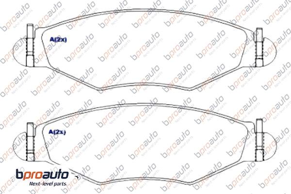 Kit de plaquettes de frein, frein à disque BPROAUTO 1BP30846AA