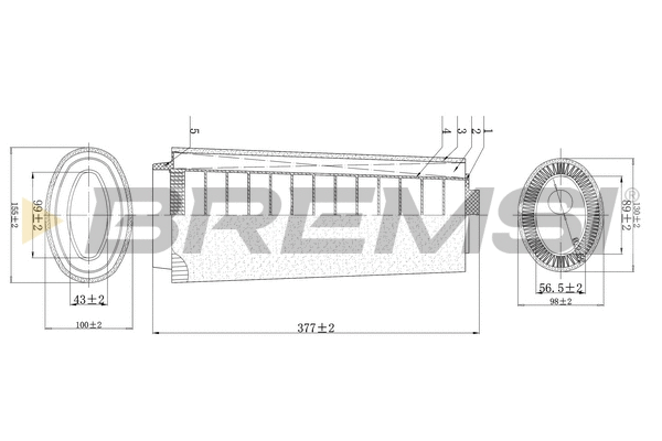 Filtre à air BREMSI FA0124