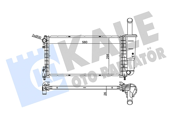 Radiateur, refroidissement du moteur KALE OTO RADYATÖR 356265