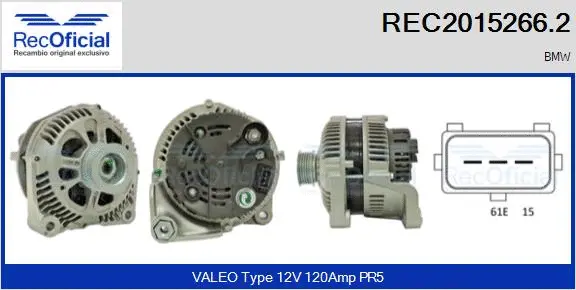 Alternateur RECOFICIAL REC2015266.2