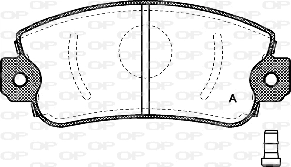 Kit de plaquettes de frein, frein à disque OPEN PARTS BPA0372.02