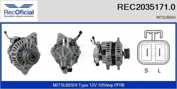 Alternateur RECOFICIAL REC2035171.0