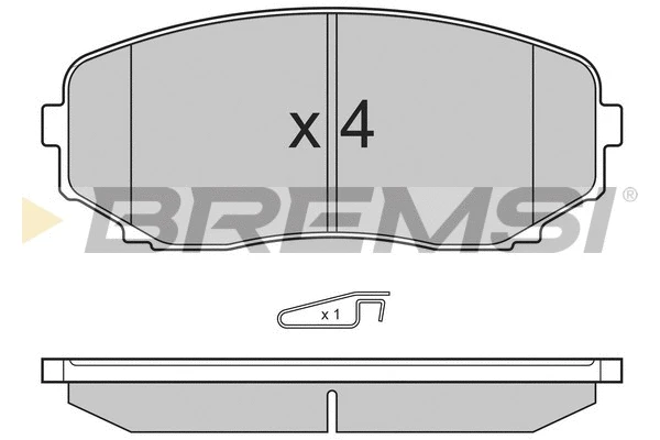 Kit de plaquettes de frein, frein à disque BREMSI BP3332
