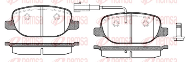 Kit de plaquettes de frein, frein à disque REMSA 0878.02