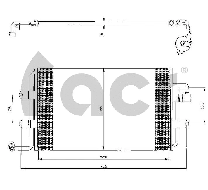 Condenseur, climatisation ACR 300332
