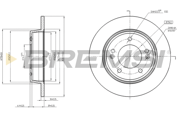 Disque de frein BREMSI CD8193S