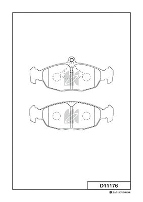 Kit de plaquettes de frein, frein à disque MK Kashiyama D11176