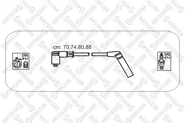Kit de câbles d'allumage STELLOX 10-38324-SX